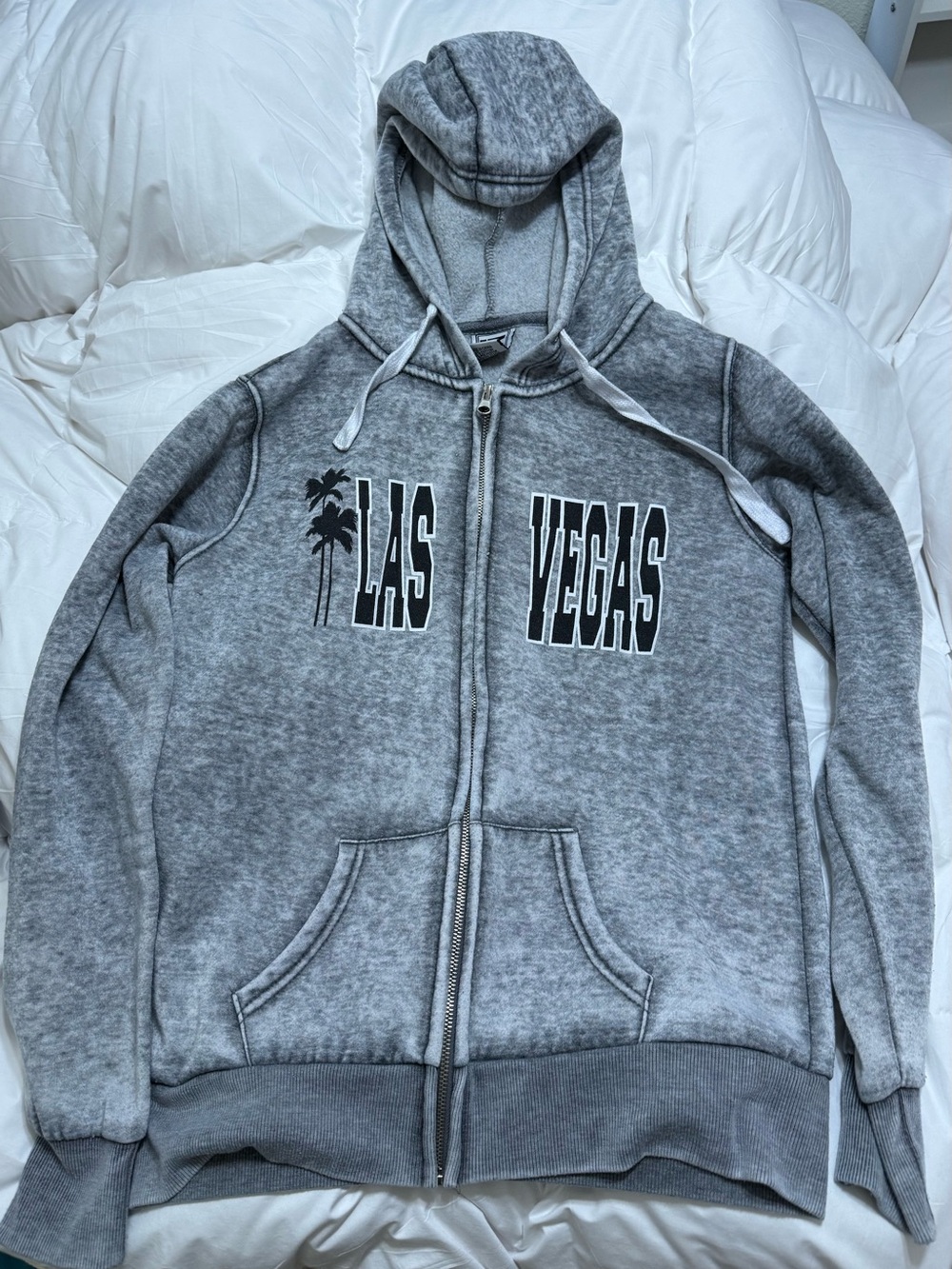 Las Vegas Grey Zip-Up Hoodie for Men